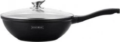 Royalty Line Marble Coating Wok - Met Glazen Deksel - Zwart - 30 Cm -Le Creuset Winkel 1200x424 1