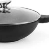 Royal Swiss WK30 - Wokpan - Ø 30 Cm - Marmeren Coating - Inductie - Met Glazen Deksel - PFAS-vrijs - Zwart -Le Creuset Winkel 1200x499