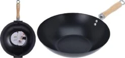 Excellent Houseware Wok Ø30cm Non Stick Zwart Houten Handvat 30 Cm - Pan - Koken - Eten - Keuken -Le Creuset Winkel 1200x560 2