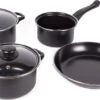 Benson Pannenset 6 Delig - Carbon Staal 0,8 Mm Met Glazen Deksels -Le Creuset Winkel 1200x579 5