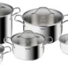 Tefal Intuition Pannenset 5-Pannen Kookset - Steelpan Ø 16 Cm, Kookpan 18/20/24 Cm, Soeppan 22 Cm - Zilver -Le Creuset Winkel 1200x597
