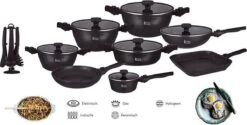 Royal Swiss® Pannenset - 33 Delig - Keramisch - Inductie - Afneembare Handgrepen - Geschikt Voor Oven - Zwart -Le Creuset Winkel 1200x608 8