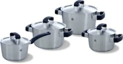 BK Conical Cool Pannenset - 4-delig - RVS – Geschikt Voor Alle Warmtebronnen -Le Creuset Winkel 1200x621 1