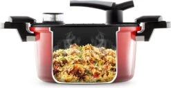 Rosmarino - Snelkookpan Met Glazen Deksel - Zwart - Ø24cm - 5 Liter - 100% PFAS & PFOA Vrij - Aluminium - Pressure Cooker - Non-stick Minerale Coating - Ergonomische Handgrepen - Geschikt Voor Alle Warmtebronnen -Le Creuset Winkel 1200x622 6