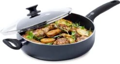 GreenPan Cambridge Hapjespan Met Deksel 28cm - Zwart - Inductie - PFAS-vrij -Le Creuset Winkel 1200x641 5