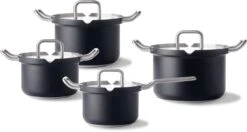 BK Q-linair Master Black Kookpannenset - 4-delig - Veilig Afgietsysteem - Inductie -Le Creuset Winkel 1200x643