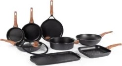 Rosmarino Black Line - Wokpan - Ø30cm - 100% PFAS & PFOA Vrij - Gegoten Aluminium - Non-stick Minerale Coating - Ergonomische Handgreep - Geschikt Voor Alle Warmtebronnen & Vaatwasser -Le Creuset Winkel 1200x654