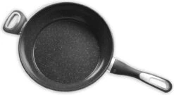 Merkloos Keukenpan Met Deksel En Heeft Een Diameter Van Ø 28 Cm - Luxe Hapjespan Keukenpan Van 28cm Anti-aanbaklaag - Handvat Zwart - Pan Met Deksel -Le Creuset Winkel 1200x658