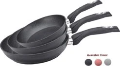 Herzberg HG-FP3: 3-Delige Koekenpan Van Gesmeed Aluminium 20/24/28 - ZILVER -Le Creuset Winkel 1200x663