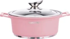 Swiss Pro+ | Set 14 Delige Pannenset | Inductie - Pannensets - Glazen Deksel - Met Afneembare Handgreep - Marmeren Interieur -PFAS-vrij | Pink -Le Creuset Winkel 1200x665 3