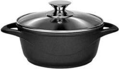 Smile - 8 Delige Pannenset - Antiaanbaklaag - Vaatwasser Bestendig - Geschikt Voor Iedere Kookplaat - MGK-18 - Zwart -Le Creuset Winkel 1200x698 3