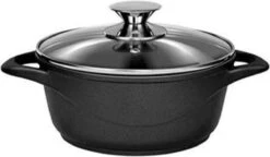 Smile - 8 Delige Pannenset - Antiaanbaklaag - Vaatwasser Bestendig - Geschikt Voor Iedere Kookplaat - MGK-18 - Zwart -Le Creuset Winkel 1200x700 3