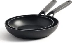 KitchenAid Classic Aluminium Koekenpannenset 2-delig ø24+28cm - Zwart - Inductie