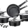 Swiss Pro+ | Set 14 Delige Pannenset | Inductie - Pannensets - Glazen Deksel - Met Afneembare Handgreep - Marmeren Interieur -PFAS-vrij | Black (Zwart) -Le Creuset Winkel 1200x723 4