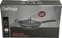 Cheffinger Wokpan Met Deksel - 32cm - Zwart - Pan - Keukenaccessoires -Le Creuset Winkel 1200x730 2