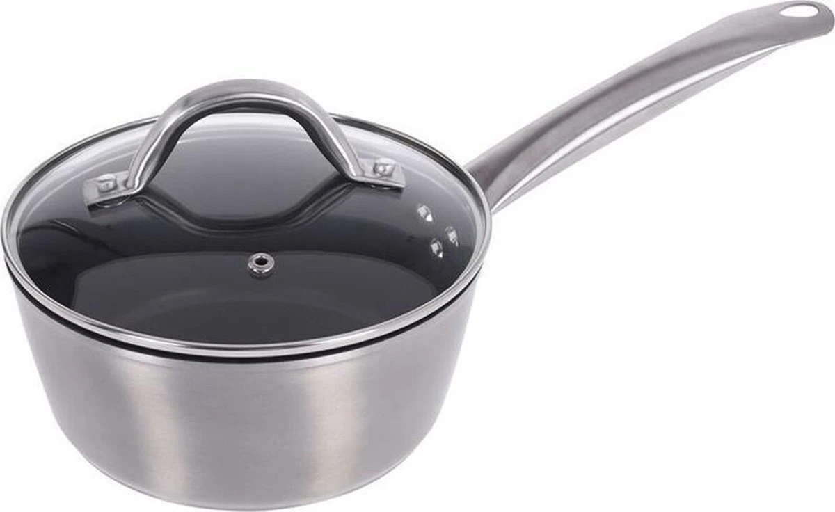 Excellent Houseware Steelpan -18 Cm - Zilver 4 Excellent Houseware Steelpan -18 Cm - Zilver - Afbeelding 2