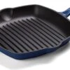 Koock Amsterdam® Grillpan - Geëmailleerd Gietijzer - Geschikt Voor Alle Warmtebronnen - Mat Blauw -Le Creuset Winkel 1200x742 4
