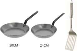DeBuyer Carbone Plus Koekenpannenset Inductie - Zonder Anti Aanbaklaag - Gratis Spatel - Alle Warmtebronnen -Le Creuset Winkel 1200x792 1