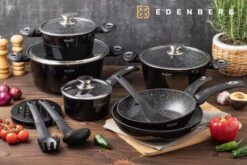 Edënbërg Black Line - 15-delige Luxe Pannenset Van Gesmeed Aluminium -Le Creuset Winkel 1200x800 23