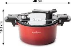 Rosmarino - Snelkookpan Met Glazen Deksel - Zwart - Ø24cm - 5 Liter - 100% PFAS & PFOA Vrij - Aluminium - Pressure Cooker - Non-stick Minerale Coating - Ergonomische Handgrepen - Geschikt Voor Alle Warmtebronnen -Le Creuset Winkel 1200x800 259