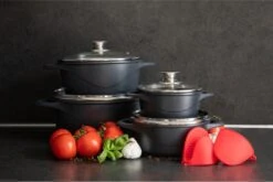 Smile 10 Delige Pannenset - Antiaanbaklaag - Vaatwasser Bestendig - Zwart -Le Creuset Winkel 1200x802 9