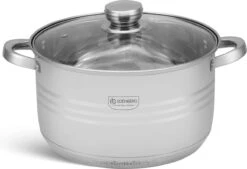 Edënbërg Classic Line - RVS Luxe Pannenset 12 Delig - Voorzien Van 9-Laags Bodem! -Le Creuset Winkel 1200x821