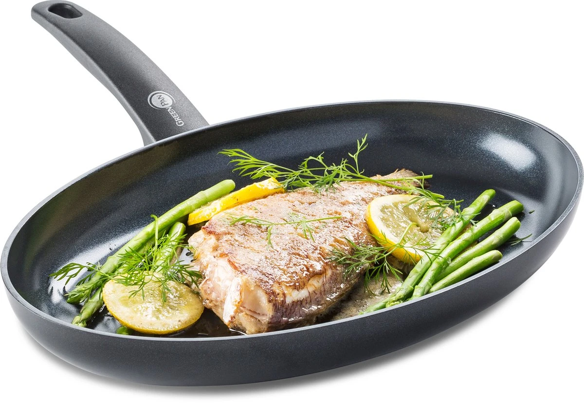 GreenPan Cambridge Vispan 32cm - Zwart - Inductie - PFAS-vrij 4 GreenPan Cambridge Vispan 32cm - Zwart - Inductie - PFAS-vrij - Afbeelding 2