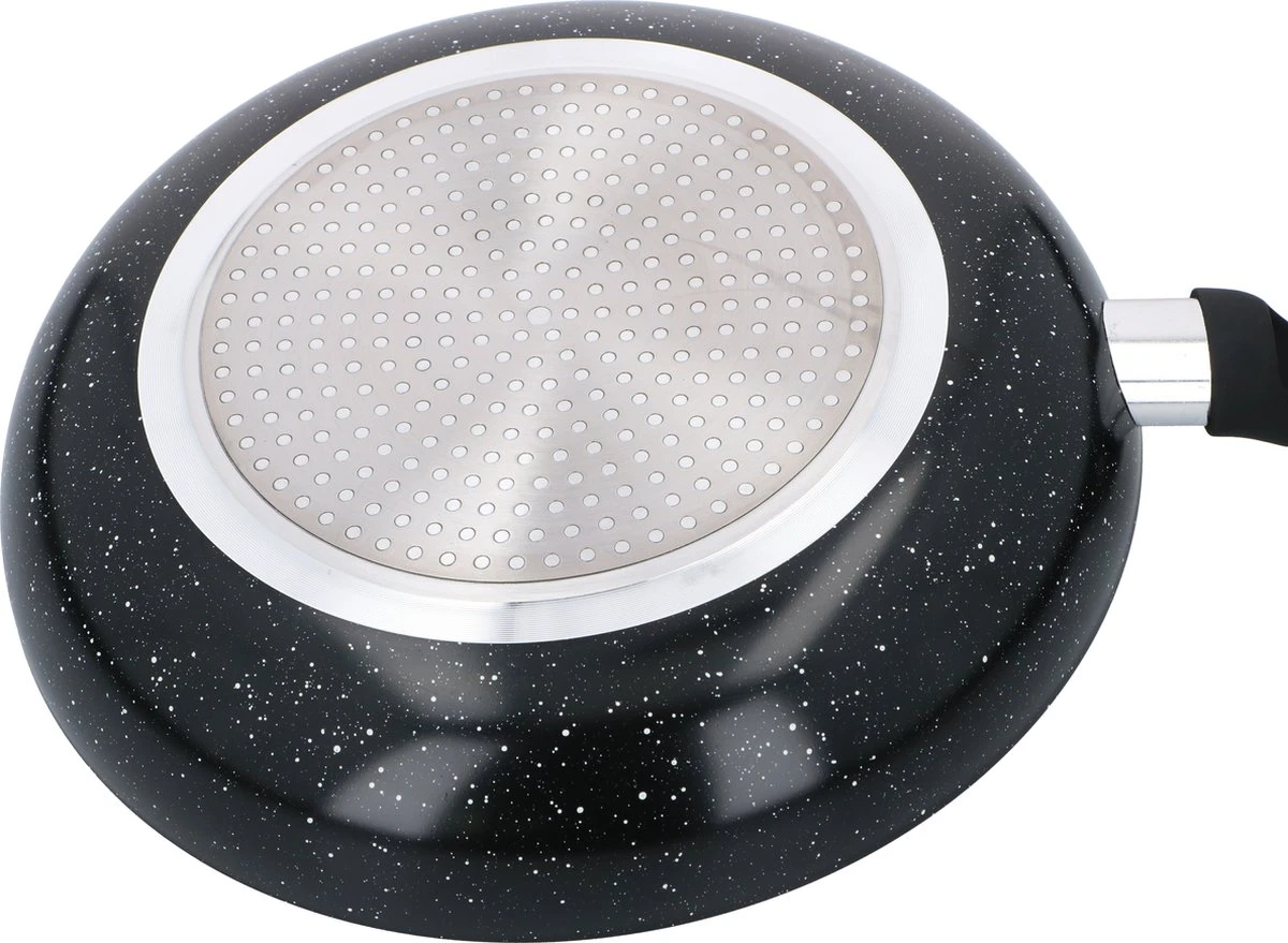 Alpina Koekenpan Ø28cm - Alle Warmtebronnen, Ook Inductie - Anti-aanbak - Gemarmerd - Zwart 4 Alpina Koekenpan Ø28cm - Alle Warmtebronnen, Ook Inductie - Anti-aanbak - Gemarmerd - Zwart - Afbeelding 2