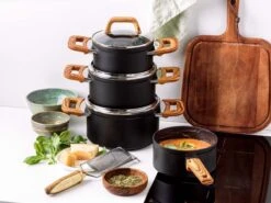 Gero Mark Kookpannenset - 4-delig - Zwart - Houtlook Grepen - Inductie - PFAS-vrij -Le Creuset Winkel 1200x900 11