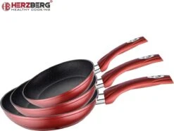 Herzberg HG-FP3: 3-Delige Koekenpan Van Gesmeed Aluminium 20/24/28 - ZILVER -Le Creuset Winkel 1200x906 14