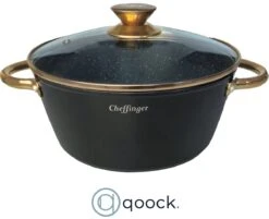 Cheffinger Luxe Braadpannen Set - Rose Gold Line - 6 Delig - Inclusief Deksel - Inductie - 20, 24 & 28CM -Le Creuset Winkel 1200x978