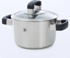 BK Conical Cool Glas Pannenset - 4-delig - RVS - Glazen Deksel - Inductie -Le Creuset Winkel 1200x988