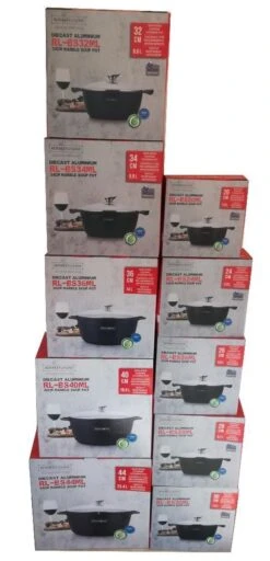 Royalty Line - Marble Soep/braadpan - Met Glazen Deksel Zwart - 24 CM. RL-BS24ML -Le Creuset Winkel 579x1200 1