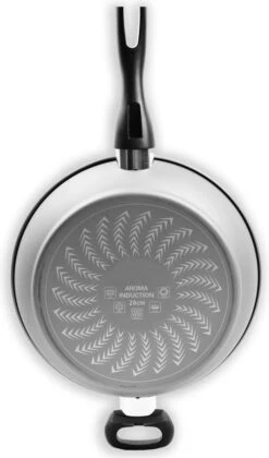 Merkloos Keukenpan Met Deksel En Heeft Een Diameter Van Ø 28 Cm - Luxe Hapjespan Keukenpan Van 28cm Anti-aanbaklaag - Handvat Zwart - Pan Met Deksel -Le Creuset Winkel 706x1200