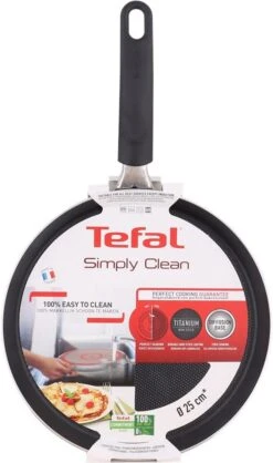 Tefal Simply Clean Pannenkoekenpan - Crêpe Pan Non-stick Coating - Pancake Pan - Titanium - Ø25 Cm - Zwart -Le Creuset Winkel 709x1200