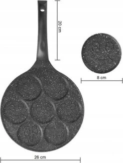 Emoji Pannenkoekenpan Pancake | 26cm | 7 Kop - Marmeren Anti Aanbaklaag Met Smiley -Le Creuset Winkel 911x1200