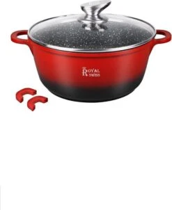 Royal Swiss Inductie Braadpan 20 Cm Pannenset Met Antiaanbaklaag En Steencoating Glazen Deksel Kleur Rood -Le Creuset Winkel 983x1200 2